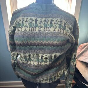Raymis fair isle llama Alpaca Peruvian/Bolivia sweater